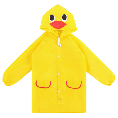 包邮 春秋冬季学生带帽雨衣 加厚男童女童可爱卡通雨披 儿童雨衣_不
