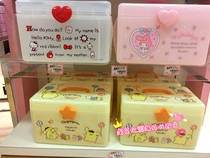 Japan Sanrio Gemini Melody desktop jewelry storage box clay tools storage background Limited