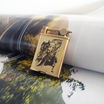 Zorro ZORRO510 Vintage Vintage kerosene lighter pure copper grinding wheel flint ultra-thin oil machine a variety of gifts