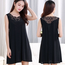 Summer new outer wear lace camisole skirt female bottoming slim-fit hip mid-length large size loose dress