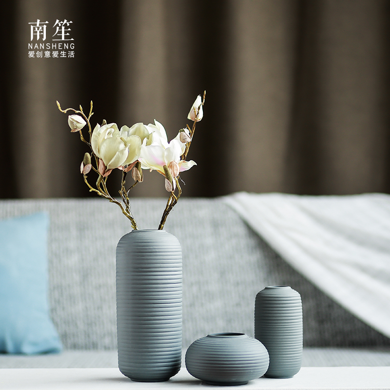 Nan sheng mesa of I and contracted ceramic vase suit household act the role ofing is tasted furnishing articles simulation flower, dried flower, flower, flower arrangement