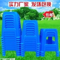 Explosion thickened plastic non-slip stool square stool Dining table stool Bathroom stool plus tall stool new material