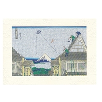 Japan tourism culture creative commemorative gift boutique Ukiyo-e Fuji thirty-six scenery greeting card Jiangdu Suruga Town