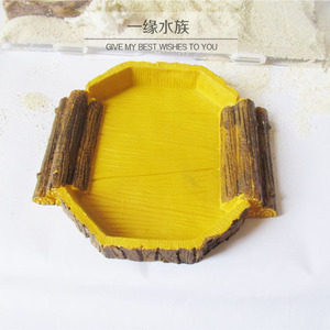 高档乌龟蜥蜴喂食喂水器食碟食盘带台阶攀爬台