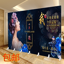 European-style screen partition simple modern living room folding simple health beauty salon mobile fabric economical folding screen