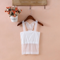 Lace sling female inner summer short tube chest anti-light beauty back underwear back Butterfly bottoming small vest tide