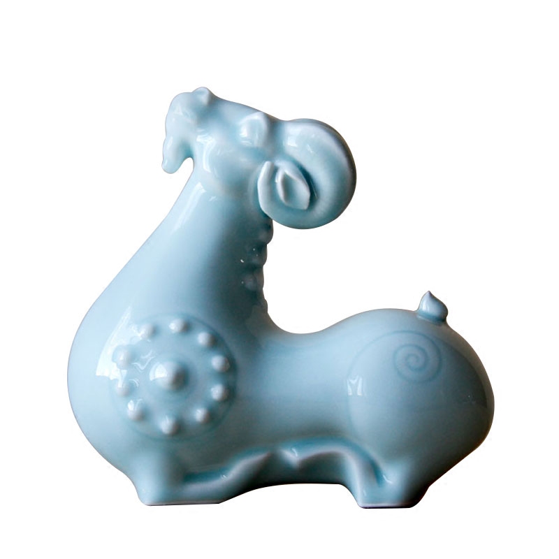 Rain tong home | shadow celadon porcelain manually longevity sheep home home home act the role ofing auspicious place jingdezhen porcelain manually