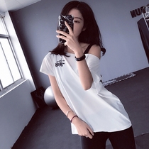 Summer sports blouse fitness clothes womens tops loose size yoga clothes breathable quick-dry night running short sleeve t-shirt