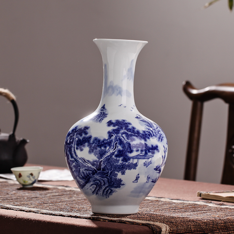 Jingdezhen ceramic modern blue and white porcelain vase process decoration decoration home furnishing articles sitting room package mail