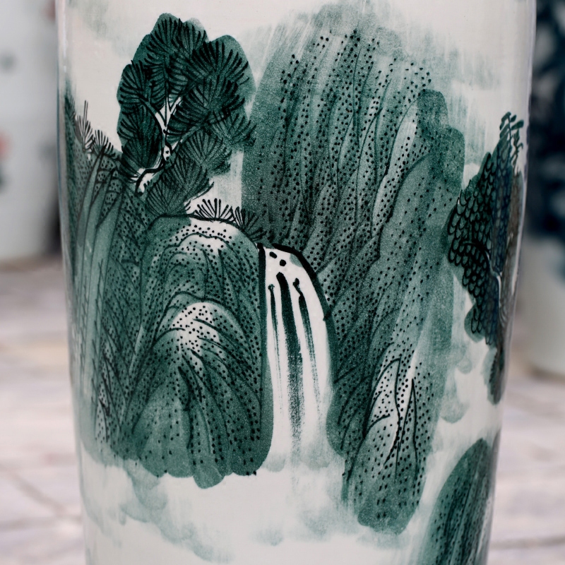 Jingdezhen ceramics hand - made guest - the greeting pine sitting room of large vase furnishing articles furnishing articles hotel opening decorative vase