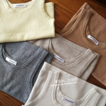 Childrens new grey knitted winter baby pure cashmere fine-spun babody warm vest close-fitting underwear