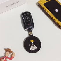 HULLY Fagogg Original Handmade Cowhide Car Keychain Creative Wedding Pendant Couple Birthday Gift