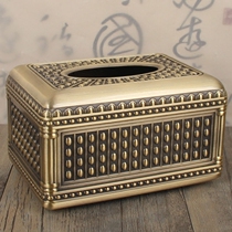 European style retro tissue box creative home coffee table restaurant drawing box luxury dining table living room napkin paper box