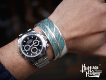 Replenishment Mt hill Nissan handmade fine turquoise powder bracelet