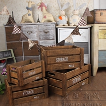 American country retro Nordic decorative wooden frame coffee shop clothing store floor furnishings window display props