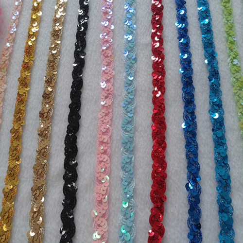 波浪亮片条花边织带珠片带服装窗帘辅料手工diy1.