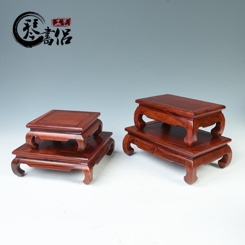 Red sandalwood bright type party a wooden base solid rectangular square flowers miniascape base stone base