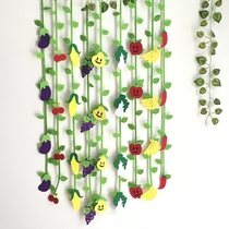 Kindergarten decoration environment layout hanging decoration classroom corridor shopping mall air non-woven fruit farmhouse wall hanging decoration