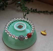 Red bean Nam Houng sterling silver bracelet