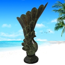 Bronze Phoenix Cup antique wine glass Peacock Cup bottle home decoration grid cabinet ornaments special clearance