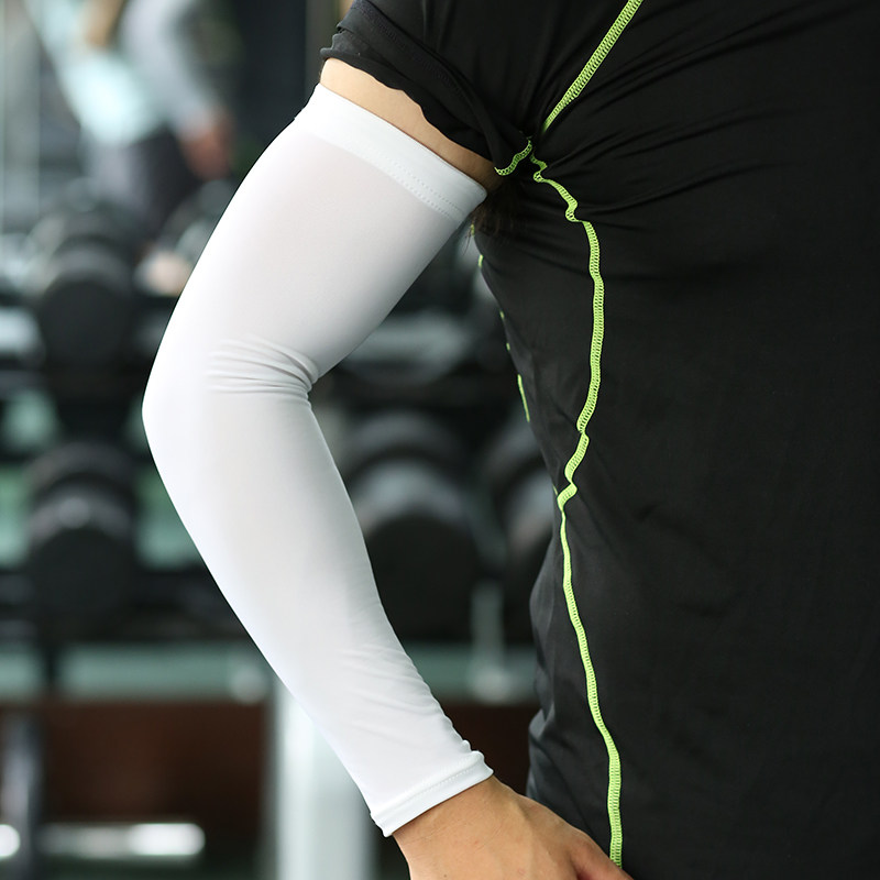 恒冠运动加长护全臂保暖薄款莱卡防撞篮球护臂袖套透气护手肘护臂