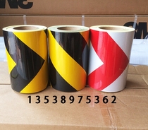 20cm red white black and yellow arrow reflective film warning tape Safety ground wall logo arrow guide sign