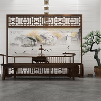 Solid Wood Hollowed-out Screen Living Room Fashion Xuanguan Partition Seat Screen Tea Building Bedroom Office Hotel Screen Jiangnan Shui