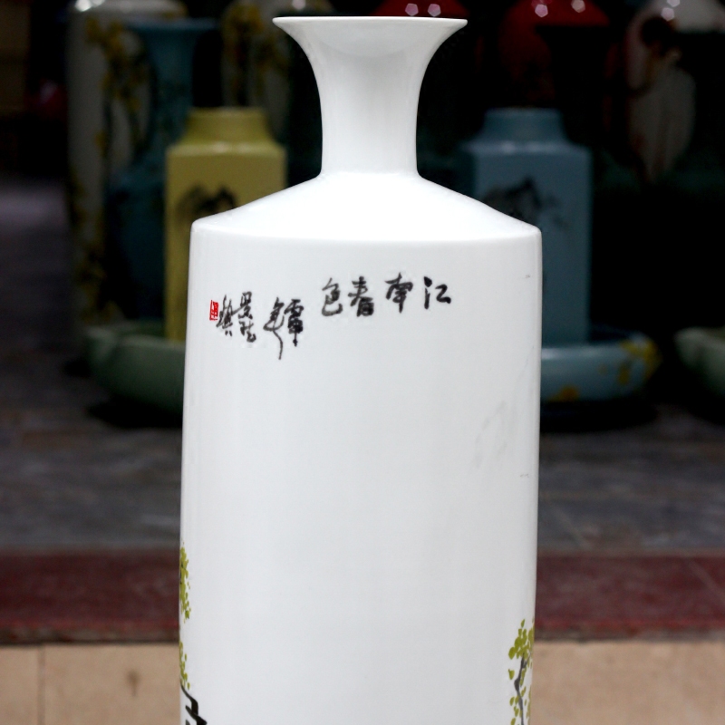 I and contracted in jingdezhen ceramics dried flowers big vase home sitting room hotel landing crafts decorations