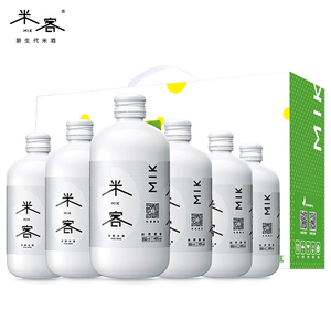 米客米酒自然原味纯糯米酒水 低度酒甜酒酿 时尚原味礼盒350ml*6