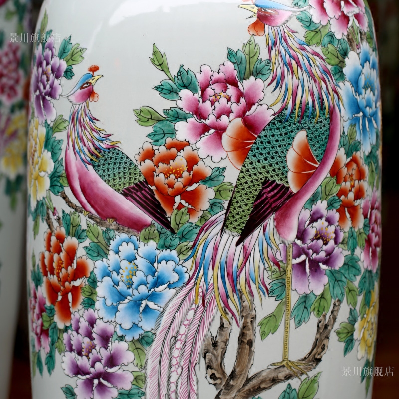 Hand - made in extremely good fortune jingdezhen ceramic big vase home sitting room ground flower arranging furnishing articles of modern Chinese style act the role ofing is tasted