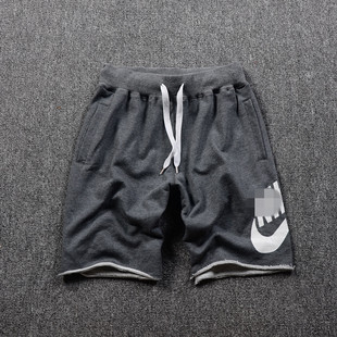 男士全棉运动大码毛圈针织卫裤五分裤短裤