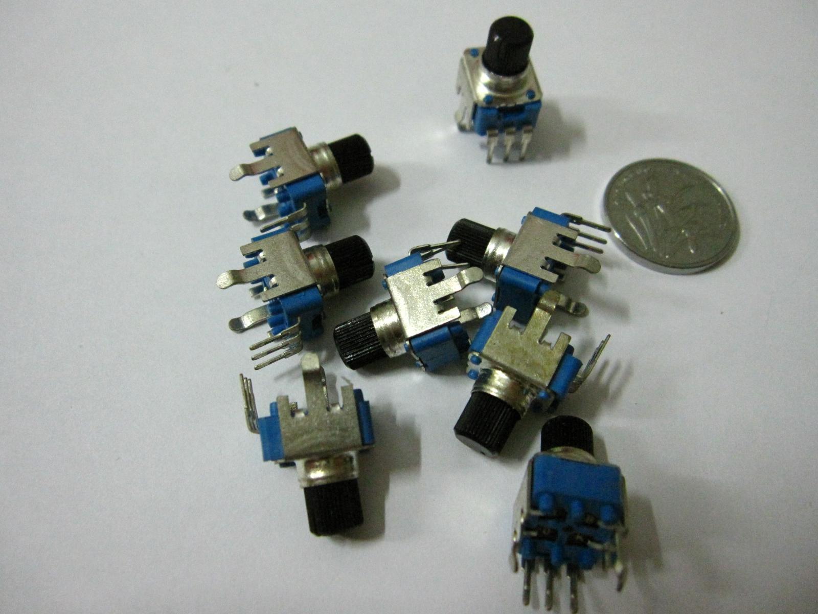 9MM single three-legged small potentiometer B50K amplifier audio instrumentation equipment audio control accessories