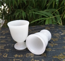 Natural jade wine glass Afghan White Jade glass living room wine cabinet wedding wine cup wine cup wine gift small ornaments