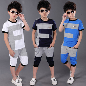 大童男装男童夏装12男孩套装10 13 15岁11儿