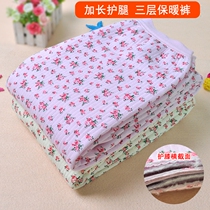 Clearance elderly warm pants womens extended thick knee pads leg pads Cotton three layers of fertilizer large old lady warm pants