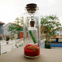Retro bottle wishing bottle creative Mini small glass bottle wishing drifting bottle gift bottle cork glass bottle
