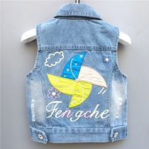 2018 girls waistcoat child thin waistcoat Waistcoat Spring Autumn New Baby Mid-Baby Breeze public main wind shoulder