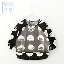 childrens waterproof overalls baby fan chuan yi baby eat bib men and kids color hua yi fan dou backwards clothing