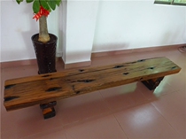 Old boat wood furniture large bench log solid wood long stool for shoes long bench long stool for tea and relaxation stool for foreign minister