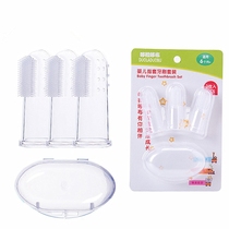 Finger set toothbrush 3-pack baby toothbrush for young children silicone soft hair baby baby milk toothbrush 0-1-2-3 years old