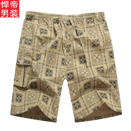 夏季中年男短裤 男士薄款中高腰宽松休闲五分