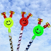 Large smiley face blowing dragon whistle Children blowing roll birthday party Micro-business push small gift stall toy supply