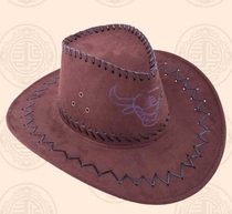 Inner Mongolia grassland tourist souvenirs Western cowboy hat men and women summer cool sunscreen anti-leather hat popular color full