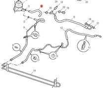 Roewe 550 Mingjue MG6 steering gear return pipe low pressure tube booster pump tubing
