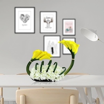 Simulation flower modern home living room dining table coffee table decoration floral set decoration pu calla lily fake flower decoration