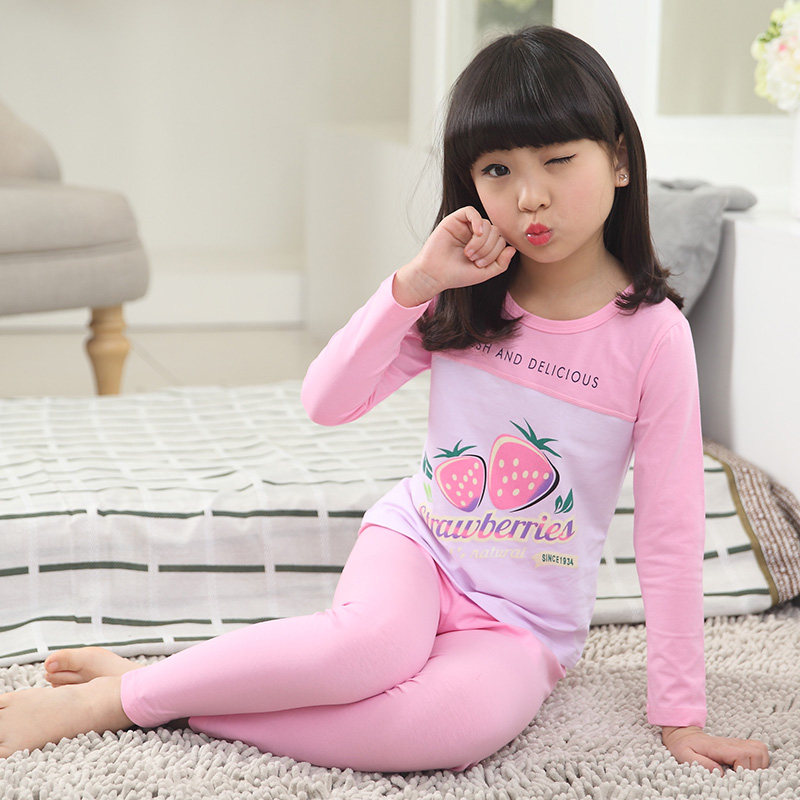 儿童内衣套装女童保暖内衣加绒加厚小孩中大童宝宝秋衣秋裤保暖衣