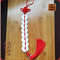 Free Mail Eight White Jade Green Button pendant with defillement Toilet Door Phase Flush Door Stairway Kitchen Door Flush White Jade Clasp