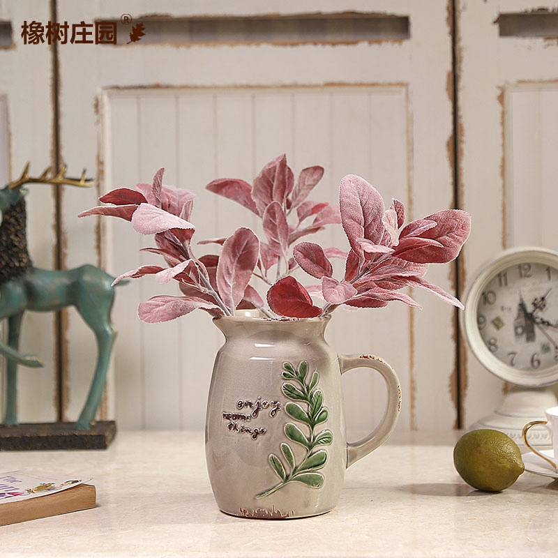 American vase sitting room simulation flower arranging flowers is placed to the Nordic creative white ceramic flower bottle table decoration