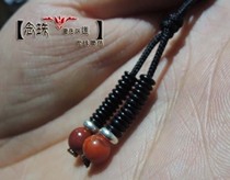 Natural Nanhong disciple beads Brother beads Sterling silver spacer coconut shell gasket Tibetan Buddhist beads Hand-held hand string accessories DIY