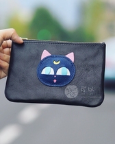 (Small Island Hand-made) (Sailor Moon Luna) All-hand quilted sheepskin hand-held messenger bag